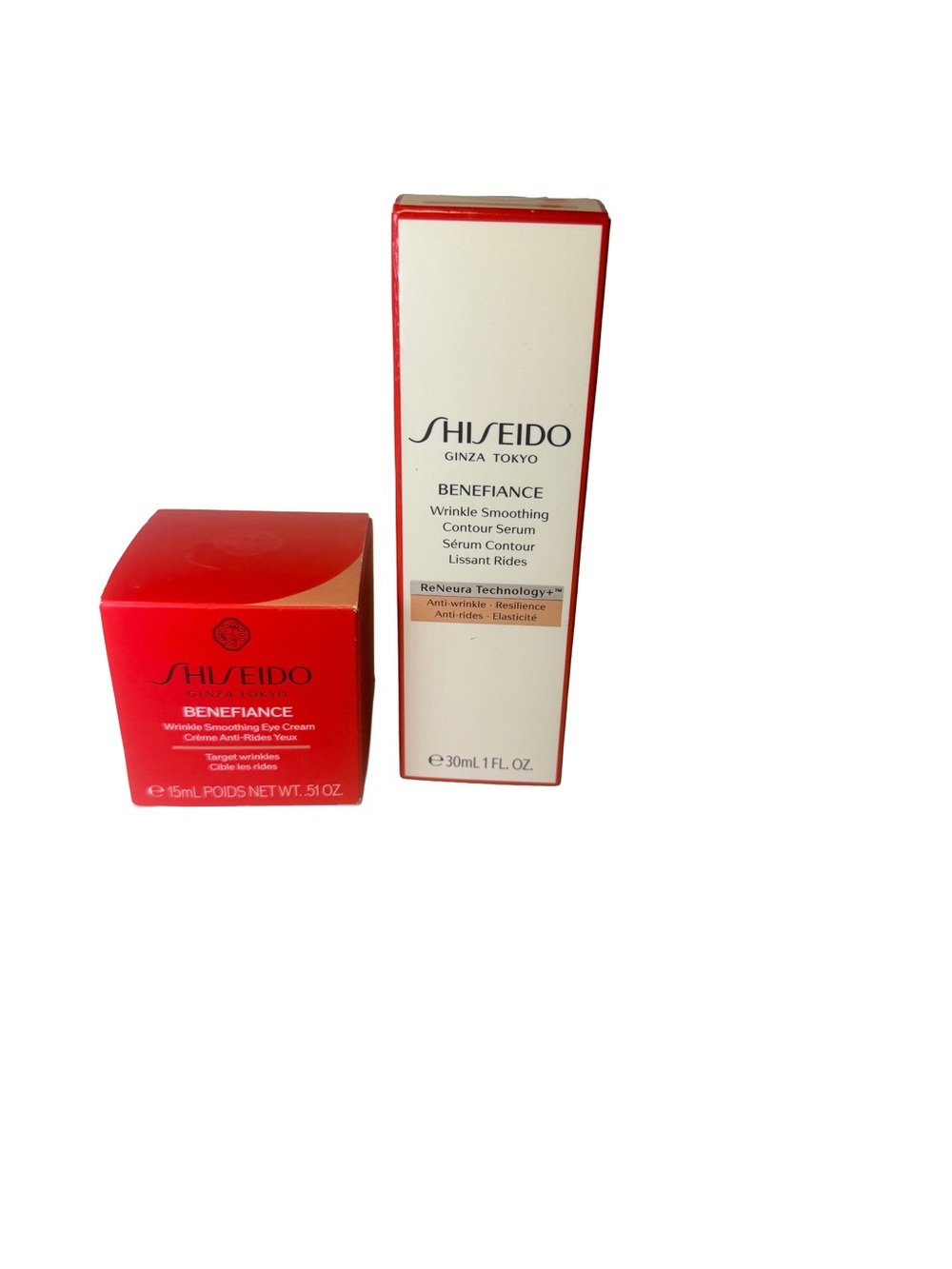 Shiseido Benefiance Eye Cream + Contour Serum Full Size 2PC Bundle NIB